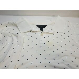 Banana Republic Polo Womens‎ Large L White Cotton Blend Casual Top Shirt